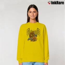 Women’s 1990s Spiderman Carnage Venom Stan Lee Marvel Relaxed Sweatshirt in yellow | Soft, Laid-Back Vibe
