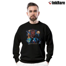 Men’s 1990s Star Wars Episode 1 Vintage Style Crewneck Sweatshirt in black | Cozy Fabric, Clean Style