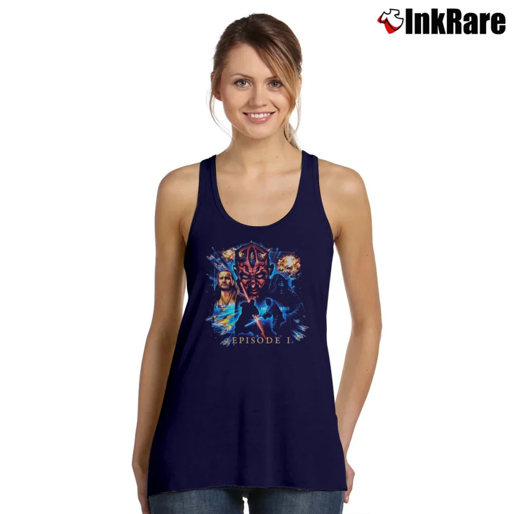 Women’s 1990s Star Wars Episode 1 Vintage Style Tank Top in navy | Lightweight, Movement-Friendly