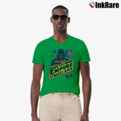 Men’s 1990s Star Wars The Empire Strikes Back V-Neck Tee in irish green | Sharp, Breathable, Everyday Staple
