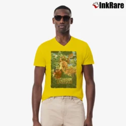 Men’s 1990s Tarzan Movie Promo Disney V-Neck Tee in yellow | Sharp, Breathable, Everyday Staple