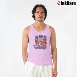 Men’s 1990s Taz Buffalo Bills Looney Tunes Football Tank Top in light pink | Breathable, Active-Friendly Design