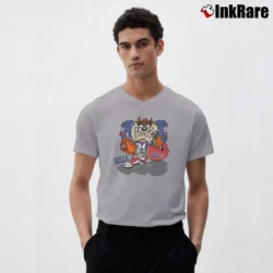 Men’s 1990s Taz Buffalo Bills Looney Tunes Football V-Neck Tee in sport grey | Sharp, Breathable, Everyday Staple