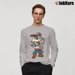 Men’s 1990s Taz Space Jam Cartoon Looney Tunes Long-Sleeve Shirt in sport grey | Sleek, Lightweight, Year-Round Wear