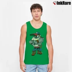 Men’s 1990s Taz Space Jam Cartoon Looney Tunes Tank Top in irish green | Breathable, Active-Friendly Design