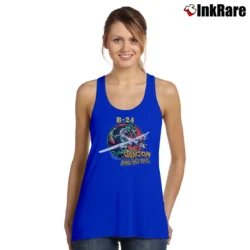 Women’s 1990s The Dragon And His Tail B - 24 Bomber Warplane Tank Top in royal blue | Lightweight, Movement-Friendly