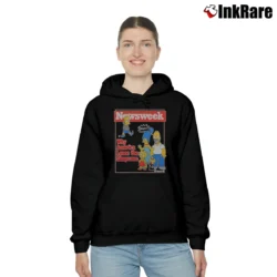 Women’s 1990s The Simpsons Newsweek Cozy Hoodie in black | Warm, Structured, Stylish