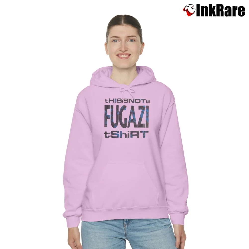 Women’s 1990s This Is Not A Fugazi Cozy Hoodie in light pink | Warm, Structured, Stylish