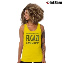 Women’s 1990s This Is Not A Fugazi Tank Top in yellow | Lightweight, Movement-Friendly