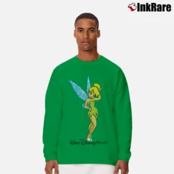 Men’s 1990s Tinkerbell Peter Pan Magic Kingdom Walt Disney Long-Sleeve Shirt in irish green | Sleek, Lightweight, Year-Round Wear