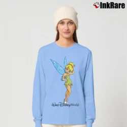 Women’s 1990s Tinkerbell Peter Pan Magic Kingdom Walt Disney Long-Sleeve Top in light blue | Sleek, Versatile, All-Season