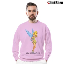 Men’s 1990s Tinkerbell Peter Pan Magic Kingdom Walt Disney Crewneck Sweatshirt in light pink | Cozy Fabric, Clean Style