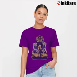 Women’s 1990s Tower Of Terror I Survived Mickey Mouse Signature T-Shirt in purple | Soft, Flattering Fit