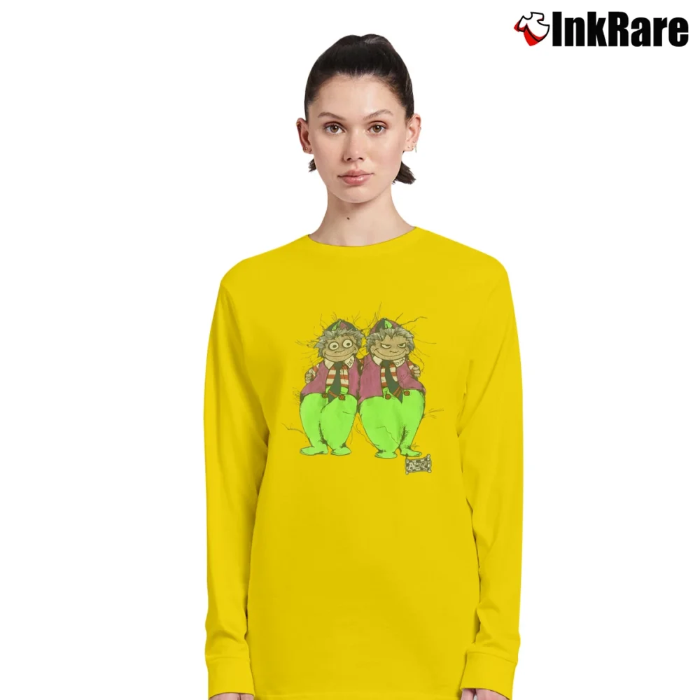 Women’s 1990s Tweedle Dee Dum Alice In Wonderland Long-Sleeve Top in yellow | Sleek, Versatile, All-Season