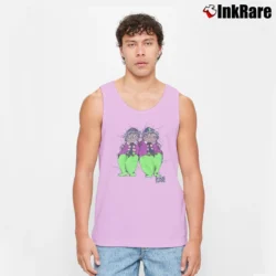 Men’s 1990s Tweedle Dee Dum Alice In Wonderland Tank Top in light pink | Breathable, Active-Friendly Design