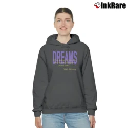 Women’s 1990s Walt Disney Dreams Art Graphic Cozy Hoodie in charcoal | Warm, Structured, Stylish