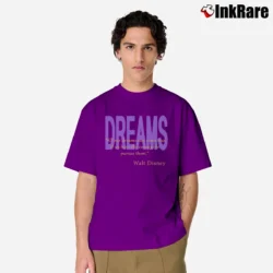 Men’s 1990s Walt Disney Dreams Art Graphic Classic T-Shirt in purple | Soft, Breathable Everyday Wear