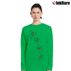Women’s 1990s Winnie The Pooh Disney Cartoon Long-Sleeve Top in irish green | Sleek, Versatile, All-Season