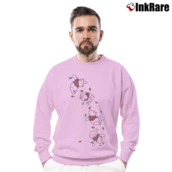Men’s 1990s Winnie The Pooh Disney Cartoon Crewneck Sweatshirt in light pink | Cozy Fabric, Clean Style