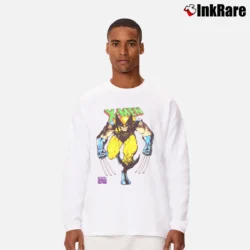 Men’s 1990s Wolverine Marvel Comics Spell Out Long-Sleeve Shirt in white | Sleek, Lightweight, Year-Round Wear