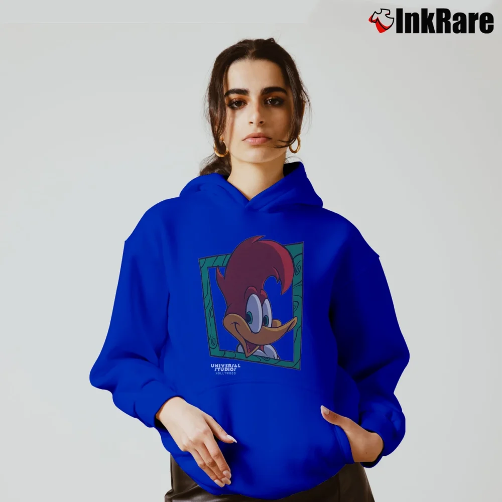 Women’s 1990s Woody Woodpecker Marvel Dc Cartoon Movie Cozy Hoodie in royal blue | Warm, Structured, Stylish