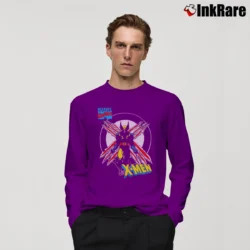 Men’s 1990s X - men Marvel Comics Superhero Long-Sleeve Shirt in purple | Sleek, Lightweight, Year-Round Wear