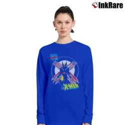 Women’s 1990s X - men Marvel Comics Superhero Long-Sleeve Top in royal blue | Sleek, Versatile, All-Season