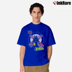 Men’s 1990s X - men Marvel Comics Superhero Classic T-Shirt in royal blue | Soft, Breathable Everyday Wear