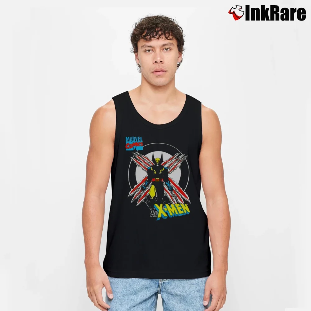 Men’s 1990s X - men Marvel Comics Superhero Tank Top in black | Breathable, Active-Friendly Design