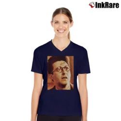 Women’s 1991 Barton Fink V-Neck Tee in navy | Chic Neckline, Soft Texture