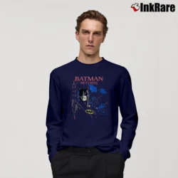 Men’s 1991 Batman Returns Movie Graphic Long-Sleeve Shirt in navy | Sleek, Lightweight, Year-Round Wear
