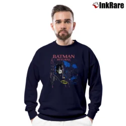 Men’s 1991 Batman Returns Movie Graphic Crewneck Sweatshirt in navy | Cozy Fabric, Clean Style