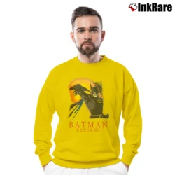 Men’s 1991 Batman Returns Movie Graphic Crewneck Sweatshirt in yellow | Cozy Fabric, Clean Style