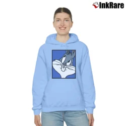 Women’s 1991 Bugs Bunny Looney Tunes Cozy Hoodie in light blue | Warm, Structured, Stylish