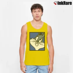 Men’s 1991 Bugs Bunny Looney Tunes Tank Top in yellow | Breathable, Active-Friendly Design