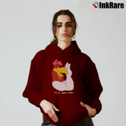 Women’s 1991 Foghorn Leghorn Looney Tunes Cartoon Cozy Hoodie in maroon | Warm, Structured, Stylish