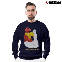 Men’s 1991 Foghorn Leghorn Looney Tunes Cartoon Crewneck Sweatshirt in navy | Cozy Fabric, Clean Style