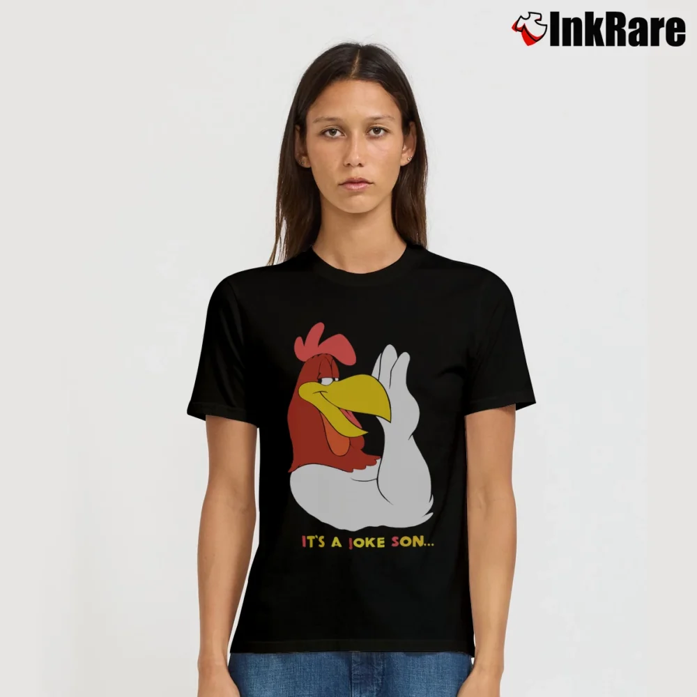 Women’s 1991 Foghorn Leghorn Looney Tunes Cartoon Signature T-Shirt in black | Soft, Flattering Fit