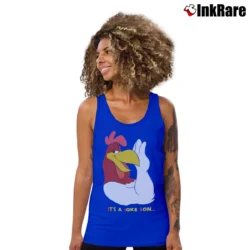 Women’s 1991 Foghorn Leghorn Looney Tunes Cartoon Tank Top in royal blue | Lightweight, Movement-Friendly