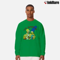 Men’s 1991 The Simpsons Bart Cartoon Movie Homer Promo Long-Sleeve Shirt in irish green | Sleek, Lightweight, Year-Round Wear