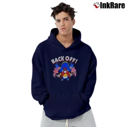 Men’s 1991 Yosemite Sam Back Off Looney Tunes Patriotic Pullover Hoodie in navy | Cozy, Durable, Modern Fit