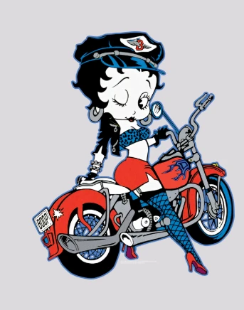 1992 Betty Boop Motorcycle Biker Cartoon Shirt