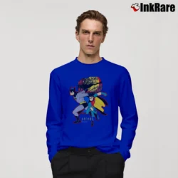 Men’s 1992 Batman And Robin DC Comics Long-Sleeve Shirt in royal blue | Sleek, Lightweight, Year-Round Wear