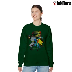 Women’s 1992 Batman And Robin DC Comics Relaxed Sweatshirt in forest green | Soft, Laid-Back Vibe