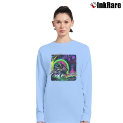 Women’s 1992 Batman Returns Comic Movie Graphic Long-Sleeve Top in light blue | Sleek, Versatile, All-Season