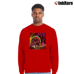 Men’s 1992 Batman Returns Comic Movie Graphic Crewneck Sweatshirt in red | Cozy Fabric, Clean Style
