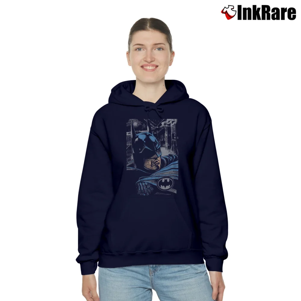 Women’s 1992 Batman Returns Retro Movie Comic Cozy Hoodie in navy | Warm, Structured, Stylish