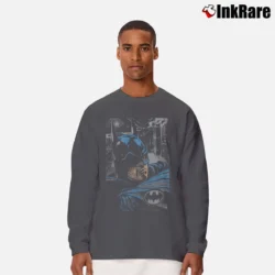 Men’s 1992 Batman Returns Retro Movie Comic Long-Sleeve Shirt in charcoal | Sleek, Lightweight, Year-Round Wear