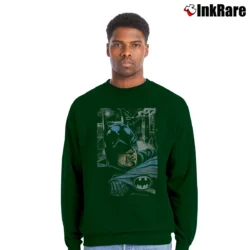 Men’s 1992 Batman Returns Retro Movie Comic Crewneck Sweatshirt in forest green | Cozy Fabric, Clean Style