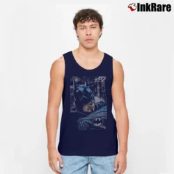 Men’s 1992 Batman Returns Retro Movie Comic Tank Top in navy | Breathable, Active-Friendly Design
